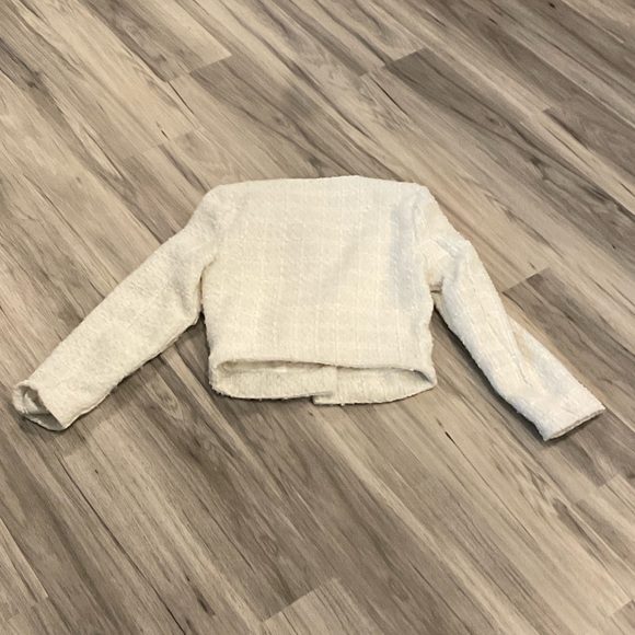 Mark Edwards Studio Tweed Jacket size xs Elegant Cream Blazer - Picture 4 of 7